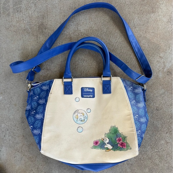 Loungefly Disney Stitch Bubbles Satchel Handbag Purse *FLAWED - Picture 2 of 5